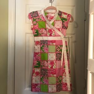 Girls Lilly Pulitzer patchwork wrap dress